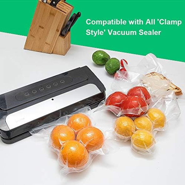 (Total 200Feet) 8X50 Rolls 4 Pack Vacuum Sealer Food Bags Rolls With Bpa Heavy DutyGreat For Vac Storage Or Sous Vide Cooking