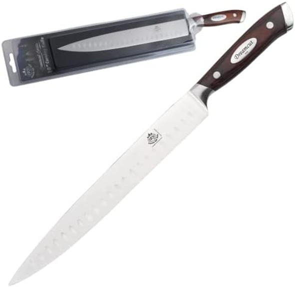 Bavarian Knife Works Premium Quality 7 Inches Asian Clever Rocking Chopper With Curved Cutting Edge Made Of German Steel Ergonomic Pakkawood Handle Light Weight Easy To Sharpen