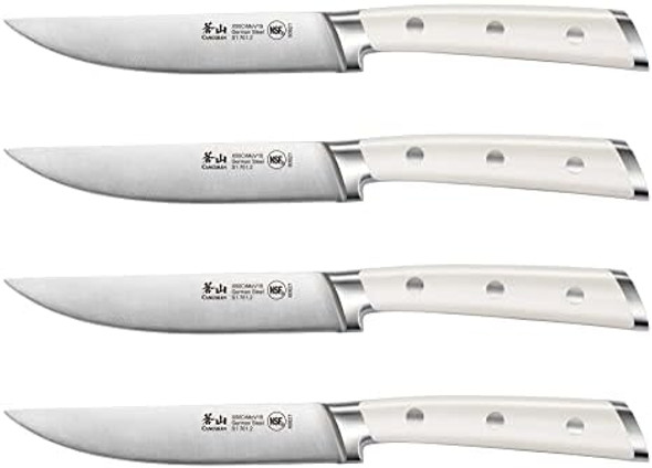 Cangshan S1 Series 1020366 German Steel Forged 4-Piece Steak Knife Set 5-Inch Straight-Edge Blade Cangshan S1 Series 1020366 German Steel Forged 4-Piece Steak Knife Set 5-Inch Straight-Edge Blade