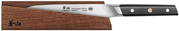 Cangshan Tc Series 1021028 Swedish 14C28N Steel Forged 7-Inch Santoku Knife And Wood Sheath Set