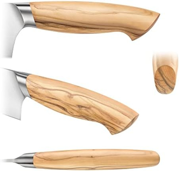 Cangshan Oliv Series 7-Inch Santoku Knife Forged Swedish 14C28N Steel 501608