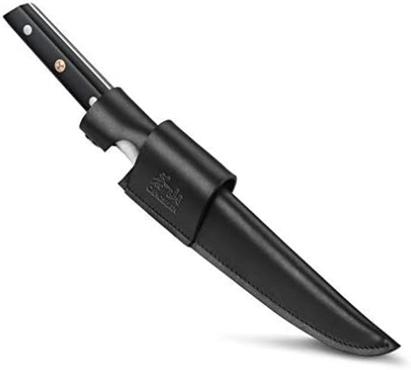 Cangshan Tc Series 1020472 Swedish 14C28N Steel Forged 7-Inch Fillet Knife And Leather Sheath Set