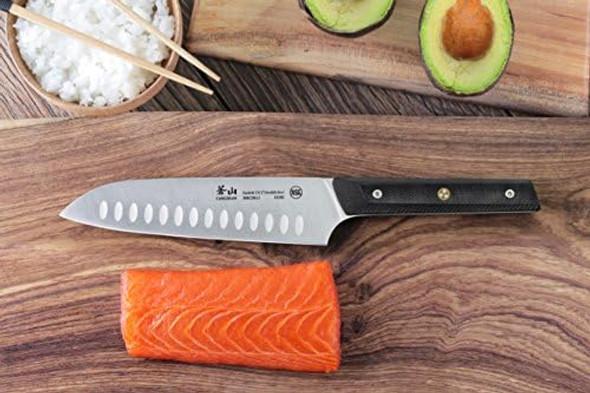 Cangshan Tg Series 62182 Swedish 12C27 Steel Santoku Knife 7-Inch G10 Handle