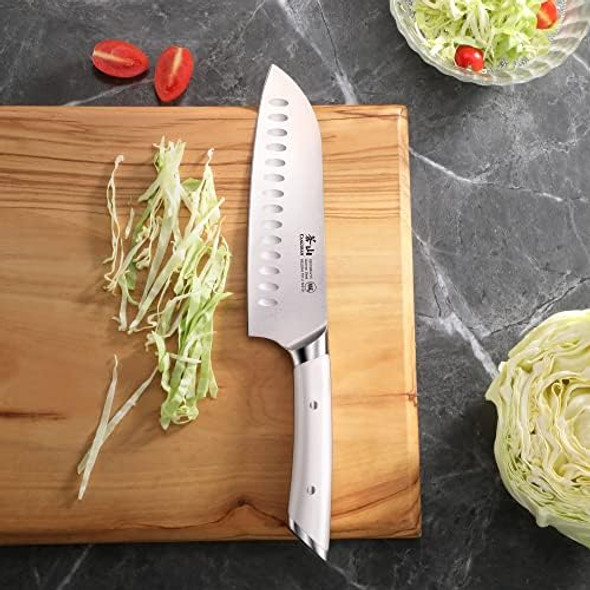 Cangshan Helena Series German Steel Forged 7" Santoku Knife (Black)