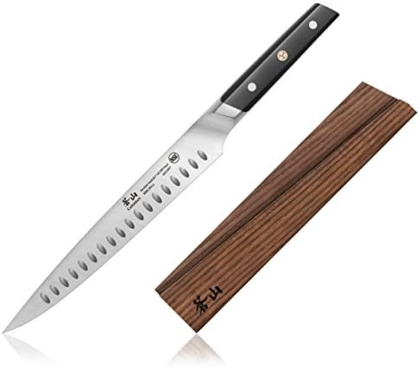 Cangshan Tc Series 1021103 Swedish 14C28N Steel Forged 9-Inch Carving Knife And Wood Sheath Set