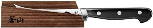 Cangshan TV2 Series 1022964 Swedish 14C28N Steel Forged 5-Inch Tomato/Cheese Knife and Wood Sheath Set