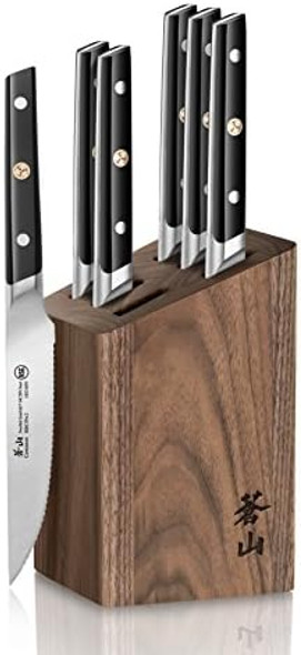 Cangshan Tc Series 1022247 Swedish 14C28N Steel Forged 6-Piece Steak Knife Block Set Walnut Cangshan Tc Series 1022247 Swedish 14C28N Steel Forged 6-Piece Steak Knife Block Set Walnut