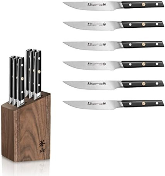 Cangshan Tc Series 1022247 Swedish 14C28N Steel Forged 6-Piece Steak Knife Block Set Walnut Cangshan Tc Series 1022247 Swedish 14C28N Steel Forged 6-Piece Steak Knife Block Set Walnut
