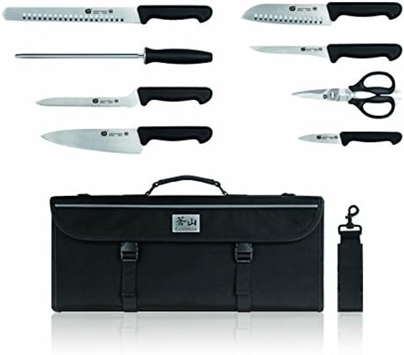 Top Cut P2 Series 1020120 Swedish 12C27 Steel 9-Piece Knife Bag Set