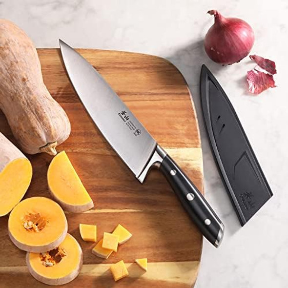 Cangshan Alps Series 502735 German Steel Forged 8-Inch Chef'S Knife With Sheath Black