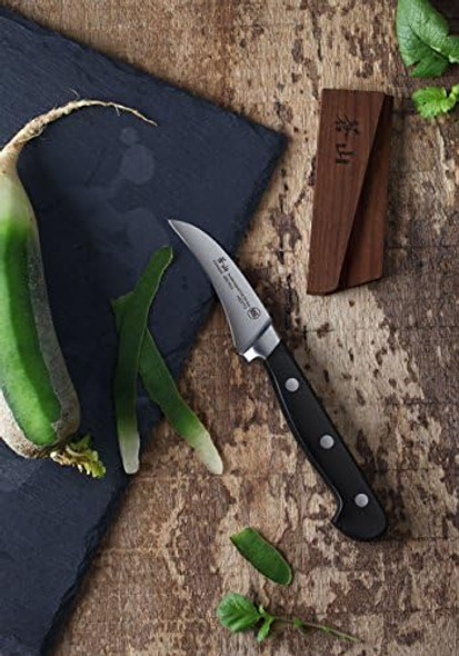 Cangshan Tv2 Series 1022780 Swedish 14C28N Steel Forged 2.75-Inch Peeling Knife And Wood Sheath Set