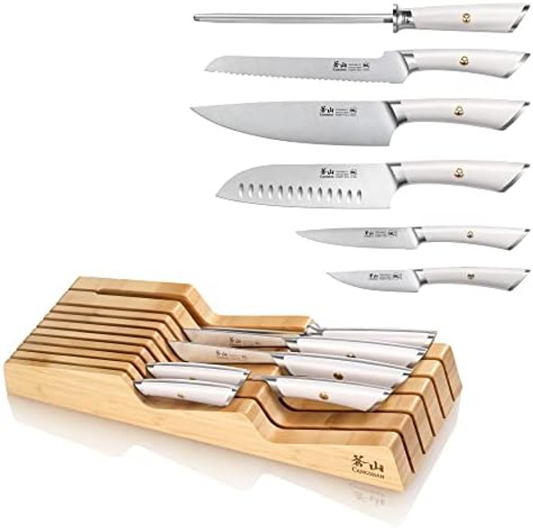 Cangshan Elbert Series German Steel Forged 7-Piece In-Drawer Set Bamboo (White)