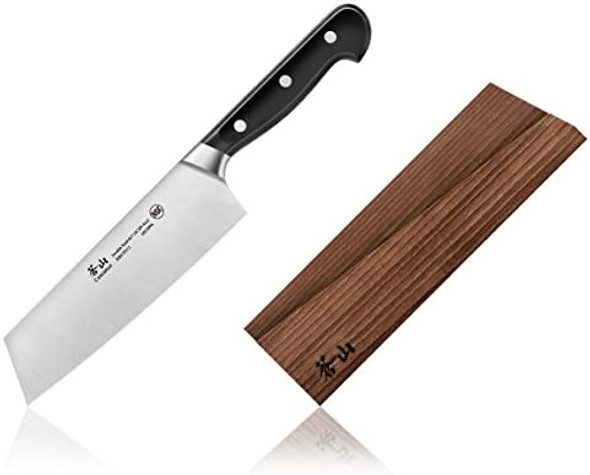 Cangshan Tv2 Series 1022902 Swedish 14C28N Steel Forged 7-Inch Nakiri Knife And Wood Sheath Set Cangshan Tv2 Series 1022902 Swedish 14C28N Steel Forged 7-Inch Nakiri Knife And Wood Sheath Set