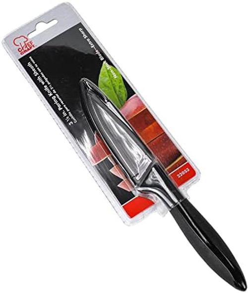 Chef Craft Premium Chef Knife With Sheath 8 Inch Blade 13.5 Inches In Length Black Chef Craft Premium Chef Knife With Sheath 8 Inch Blade 13.5 Inches In Length Black