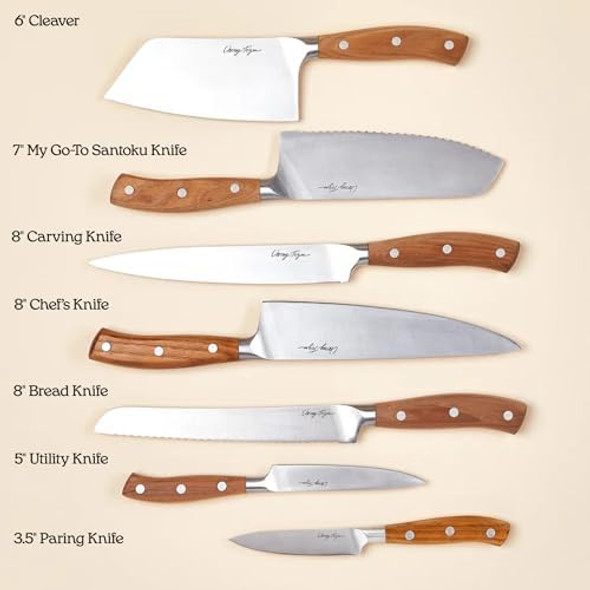 Cravings Essential 8-Piece Kitchen Knife Set With Slim Ashwood Storage Block Full-Tang Design Wooden Knife Block With Santoku Carving Bread Utility Chef’S Cleaver And Paring Knives Cravings Essential 8-Piece Kitchen Knife Set With Slim Ashwood Storage Block Full-Tang Design Wooden Knife Block With Santoku Carving Bread Utility Chef’S Cleaver And Paring Knives