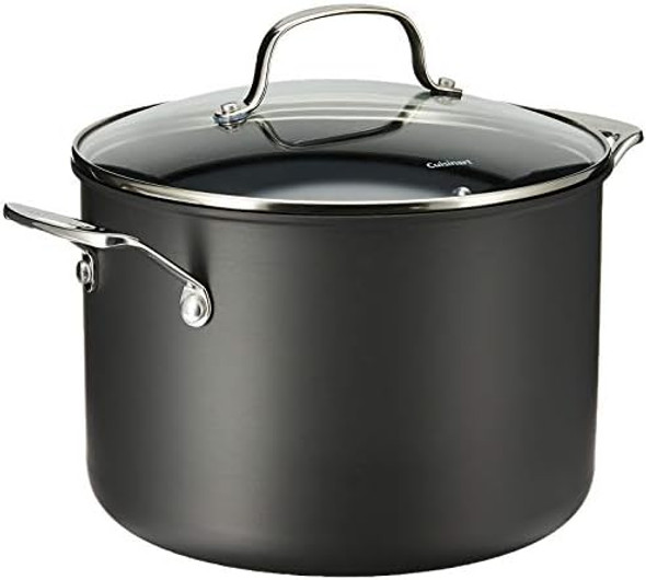 Cuisinart Chef'S Classic Nonstick Hard-Anodized 8-Quart Stockpot With LidBlack Cuisinart Chef'S Classic Nonstick Hard-Anodized 8-Quart Stockpot With LidBlack