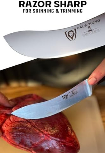 Dalstrong Skinning & Boning Knife - 5.5 Inch - Gladiator Series Elite - Forged High-Carbon German Steel - G10 Handle - W/Sheath - Meat Cutting Carving Bone Trimming Deboning - Nsf