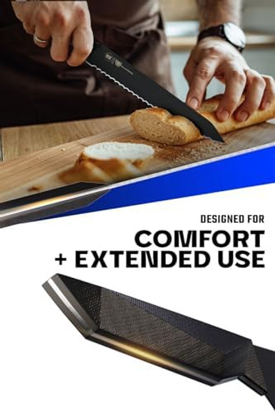 Dalstrong Utility Knife - 5.5 Inch- Shadow Black Series - Black Titanium Nitride Coated - High Carbon - 7Cr17Mov-X Vacuum Treated Steel - Cooking Kitchen Knife - Razor Sharp - Sheath - Nsf