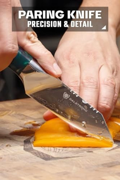 Dalstrong Paring Knife - 4 Inch - Valhalla Series - 9Cr18Mov Hc Steel - Celestial Resin & Wood Handle - Professional Kitchen Knife - Razor Sharp - W/Leather Sheath