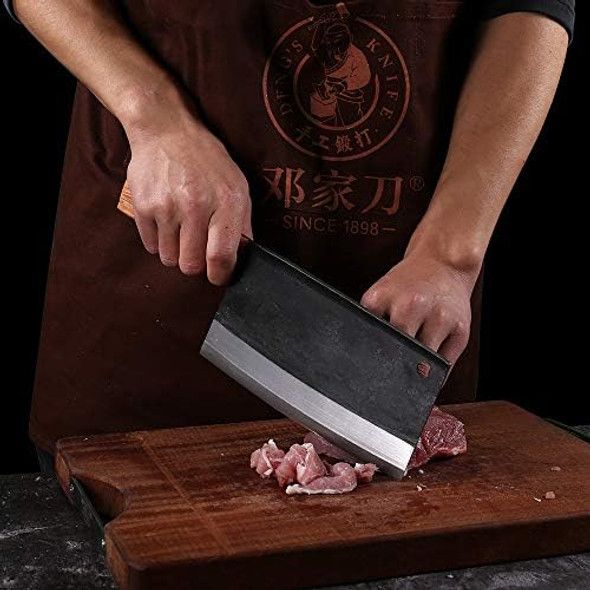 Dengjia 7.6-Inch Blade Ultra-Sharp Composite High Carbon Steel Handmade Forged Vegetable Knife Chinese Knife No-Slip Labor-Saving Wooden Handle Meat Cleavers Dengjia 7.6-Inch Blade Ultra-Sharp Composite High Carbon Steel Handmade Forged Vegetable Knife Chinese Knife No-Slip Labor-Saving Wooden Handle Meat Cleavers