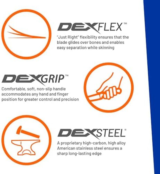 Dexter Outdoors Dextreme Dual Edge 10" Stiff Fillet Knife Includes Sheath Dexter Outdoors Dextreme Dual Edge 10" Stiff Fillet Knife Includes Sheath