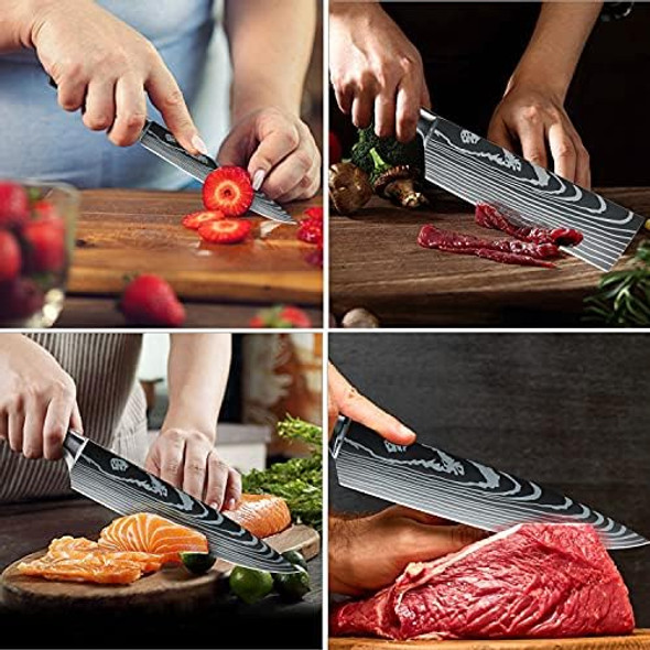 Dfito Knives Set For Kitchen 5 Piece Sharp Knife Set With High Carbon Stainless Steel Chef Knife Set Professional With Box