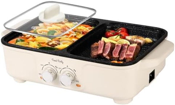 Food Party Hot Pot Electric Grill 2 In 1 Korean Bbq Grill Indoor Smokeless Hotpot Pot Electric Cooker Sahabu Shabu Pot Non Stick (Small) Food Party Hot Pot Electric Grill 2 In 1 Korean Bbq Grill Indoor Smokeless Hotpot Pot Electric Cooker Sahabu Shabu Pot Non Stick (Small)