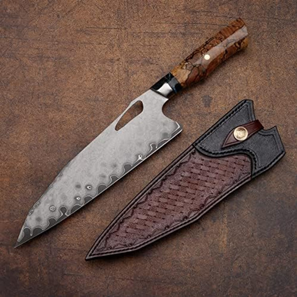 Damascus Steel Japanese Chef'S Knife Skd11 Sanhe Steel Professional Handmade Very Sharp Japanese Cleaver Suitable For Restaurant Kitchen Knives And Home Cooking Knives