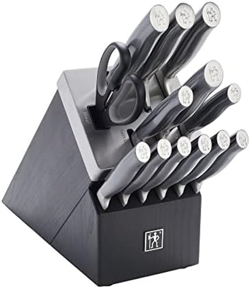 Henckels Graphite 20-Pc Self-Sharpening Knife Set With Block - Black