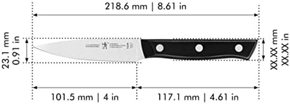 Henckels Dynamic Razor-Sharp 4-Inch Paring Knife German Engineered Informed By 100+ Years Of Mastery Black/Stainless Steel