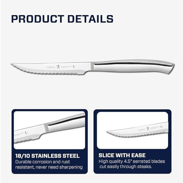 J.A.Henckels International Premium 4 Piece Stainless Steel Steak Knife Set