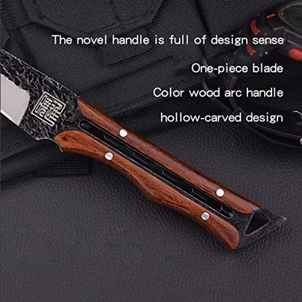 Boning Knife For Meat CuttingHand Forged Chef Knife Meat Butcher Cleaver Kitchen Knife For Outdoor Hunting Camping Barbecue With Sheath Meat And Fish Fillet Bbq Knife