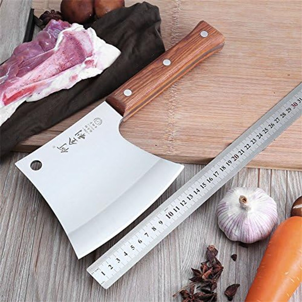 Professional Bone Cleaver Knife Stainless Steel Wood Handle Heavy Duty Chinese Kitchen Knife Chef Knife Meat Cutter Professional Bone Cleaver Knife Stainless Steel Wood Handle Heavy Duty Chinese Kitchen Knife Chef Knife Meat Cutter