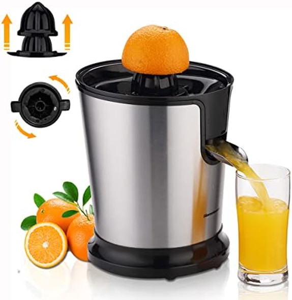 Homeleader Electric Citrus Juicer Lemon Squeezer With Stainless Steel Orange Squeezer With Two Cones Powerful Motor For Grapefruits Orange And Lemon Black Homeleader Electric Citrus Juicer Lemon Squeezer With Stainless Steel Orange Squeezer With Two Cones Powerful Motor For Grapefruits Orange And Lemon Black