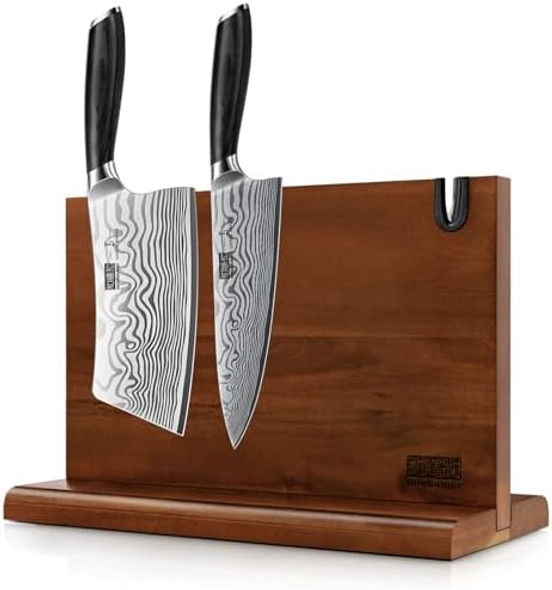 Cleaver Knife 7 Inch Razor Sharp High Carbon Powder Steel Meat Cleaver & 8 Inch Chef Knife Ultra Sharp High Carbon Powder Steel Kitchen Knife & Magnetic Knife Block 14 X 10 Inches Cleaver Knife 7 Inch Razor Sharp High Carbon Powder Steel Meat Cleaver & 8 Inch Chef Knife Ultra Sharp High Carbon Powder Steel Kitchen Knife & Magnetic Knife Block 14 X 10 Inches