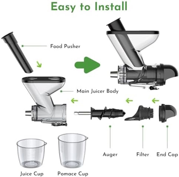 Masticating Juicer Attachment For Kitchenaid Stand Mixer Cold Pressed Juicer Machine Slow Masticating With Dual Feed Chute Bladeless Design Max Nutrient Retention Easy Clean By Innomoon