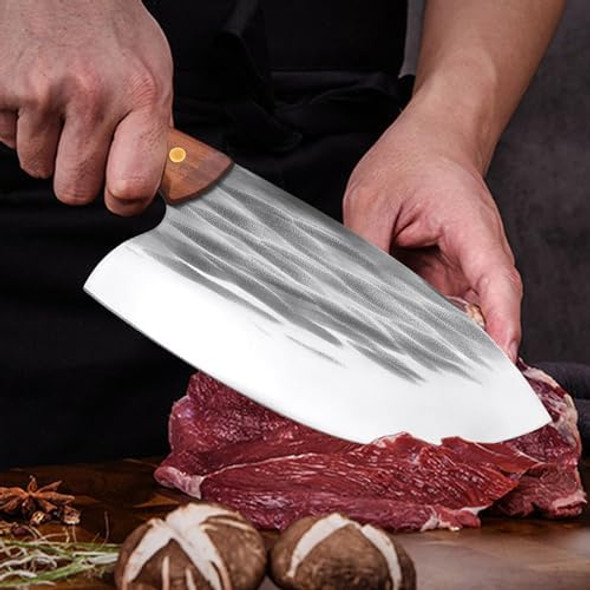 3Pcs Butcher Cleaver Knife Set For Meat Cutting Serbian Chef Knife For Kitchen Outdoor Bbq Camping Birthday Thanksgiving Christmas Idea Men