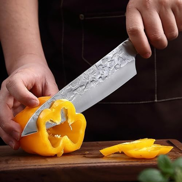 Chef Knife 8 Inch High Carbon Steel Hand Forged Sharp Kitchen Knife With Ergonomic Handle Box For Family & Restaurant