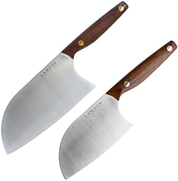 Lamson Vintage 2-Piece Chinese Santoku Cleaver Set