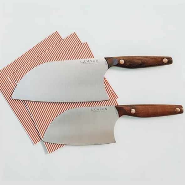 Lamson Vintage 2-Piece Chinese Santoku Cleaver Set