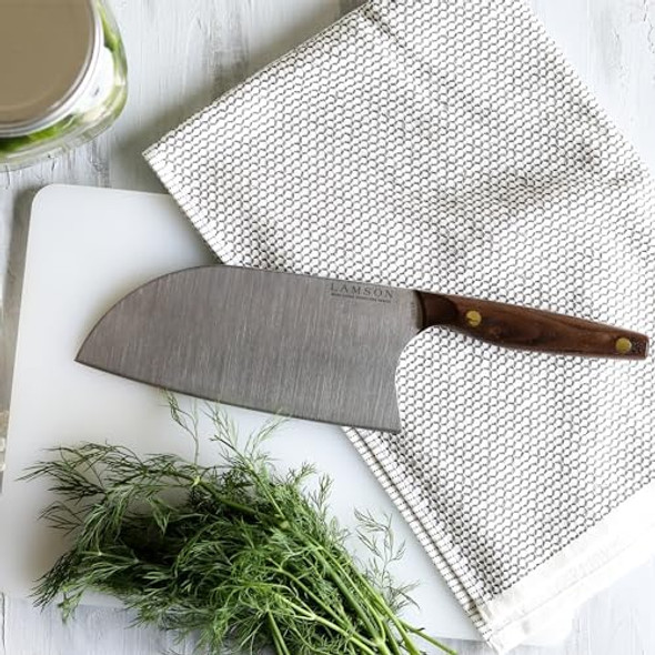 Lamson 8" Brad Leone Signature Series Chinese Santoku Cleaver With Walnut Handle