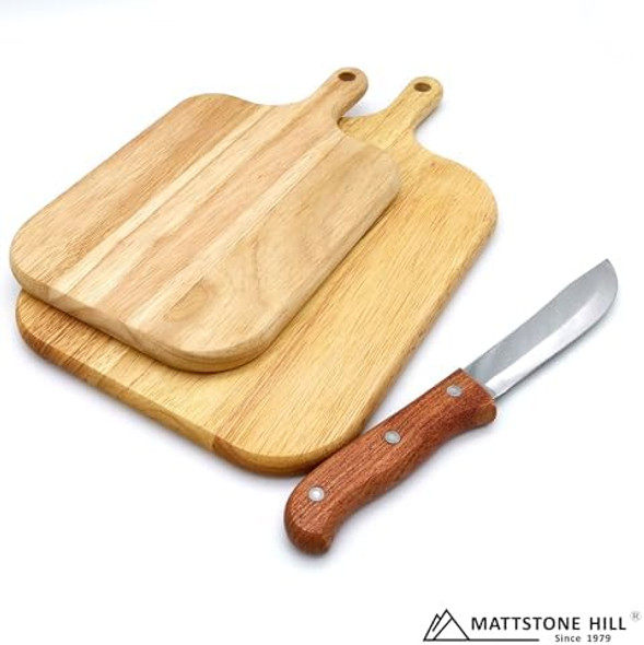 Kitchen Utility Knife 5 Inch - MATTSTONE HILL Charcuterie Knife Carving Tools Sausage Knife Meat Knives High Carbon Steel Wood Handle