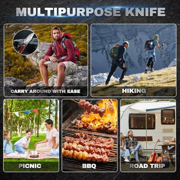 Mdhand Chef Knife - 8.5 Inch Hand Forged Boning Knife With Sheath High Carbon Steel Knives For Men Meat Cutting Knife For Kitchen Japanese Butcher Knives For Camping Outdoor Bbq s For Men