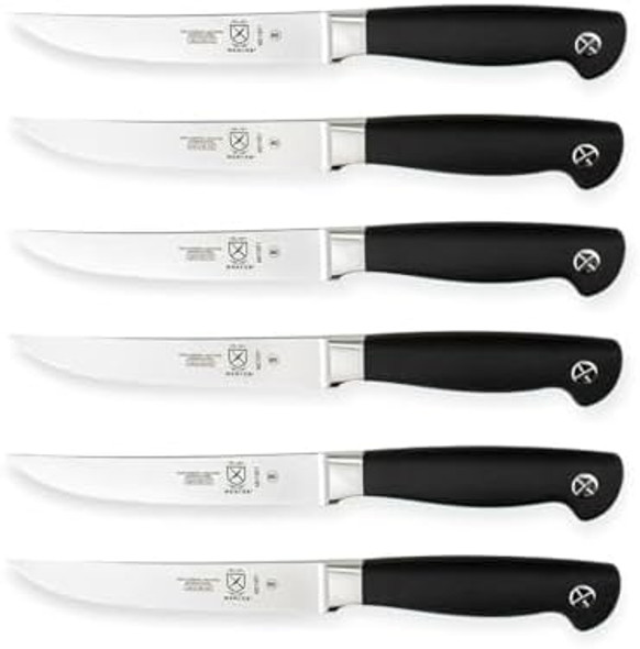 Mercer Culinary Genesis Steak Knife Set Plain Edge High Carbon 5-Inch Mercer Culinary Genesis Steak Knife Set Plain Edge High Carbon 5-Inch