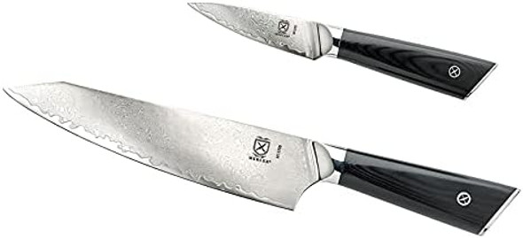 Mercer Culinary Premium Grade Super Steel 8-Inch Chef And 3.5-Inch Paring Knife Set G10 Handles Mercer Culinary Premium Grade Super Steel 8-Inch Chef And 3.5-Inch Paring Knife Set G10 Handles