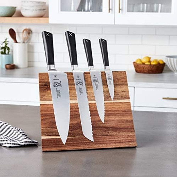 Mercer Culinary Züm 5-Piece Magnetic Board Forged Knife Set Bamboo