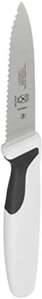 Mercer Culinary M19901P Millennia Black Handle 3-Inch Slim Serrated Paring Knife