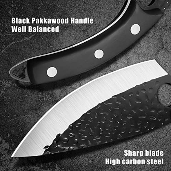 Huusk Viking Knife Japan Kitchen Huusk Knife Full Tang Butcher Boning Knives High Carbon Steel Meat Cleaver Japan Knives Caveman Knives With Sheath For Meat Cutting Home Or Camping