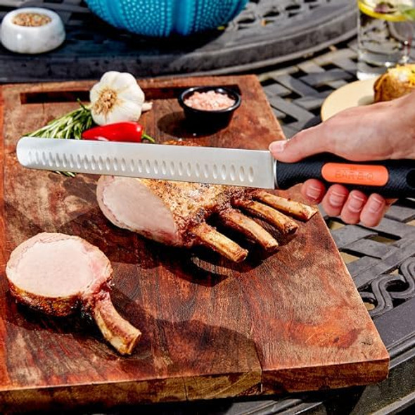 Mr. Bar-B-Q Carving Knife Carbon Steel 12 Inch Blade With Comfort Grip Handle