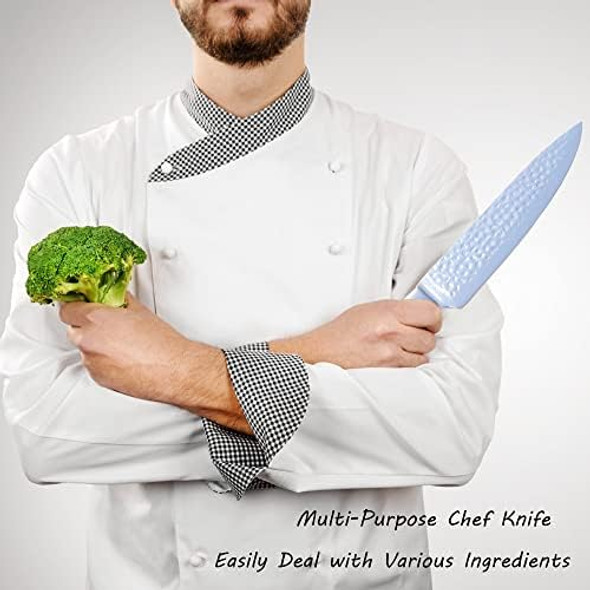 Chef Knife Premium 8 Inch Hand Forged Knife Hand With Box & Pocket Knife Sharpener High Carbon Steel Meat Cleaver Knife Multipurpose Chefs Knives For Home Outdoor Camping Bbq